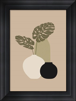 Framed Three Vases I Print