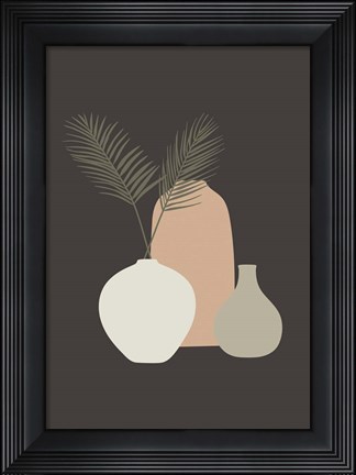 Framed Three Vases IV Print