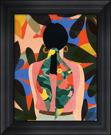 Framed Hair Scarf Print