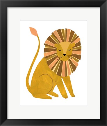 Framed Lion Print