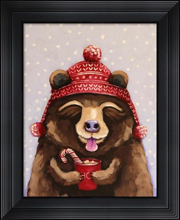 Framed Hot Chocolate Bear Print