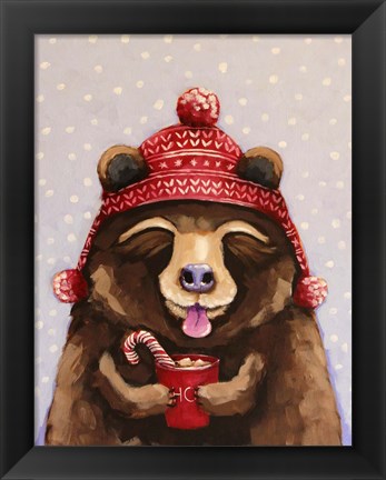 Framed Hot Chocolate Bear Print