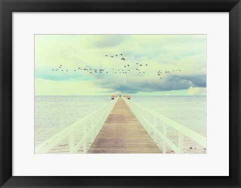 Framed Man and The Sea Print