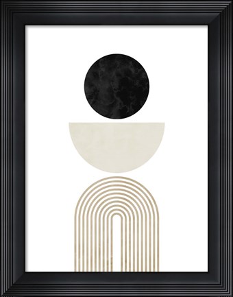 Framed Black Beige No. 1 Print