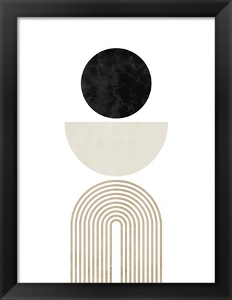 Framed Black Beige No. 1 Print