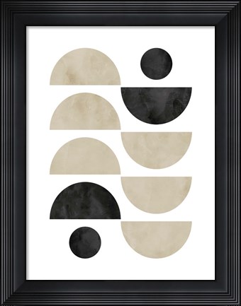 Framed Black Beige No. 2 Print