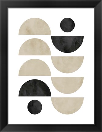 Framed Black Beige No. 2 Print