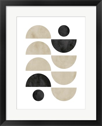 Framed Black Beige No. 2 Print