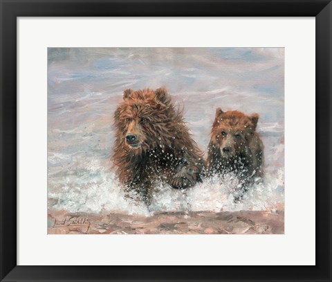 Framed Bears Are Coming Print