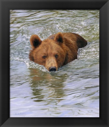 Framed Bear Water Print