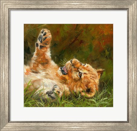 Framed Lion Cub 1012 Print