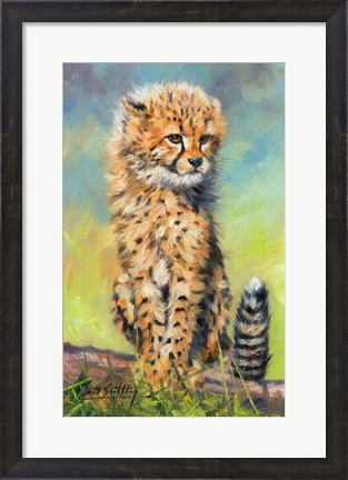 Framed Baby Cheetah Awakens! Print