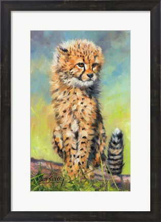 Framed Baby Cheetah Awakens! Print