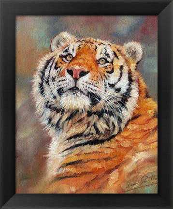 Framed Smiling Tiger Print