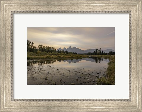Framed Teton Schwabacher Sunset Print