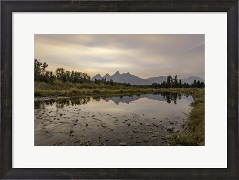 Framed Teton Schwabacher Sunset Print