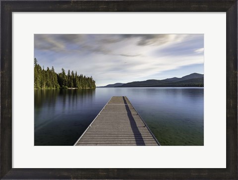 Framed Priest Lake Pier Print