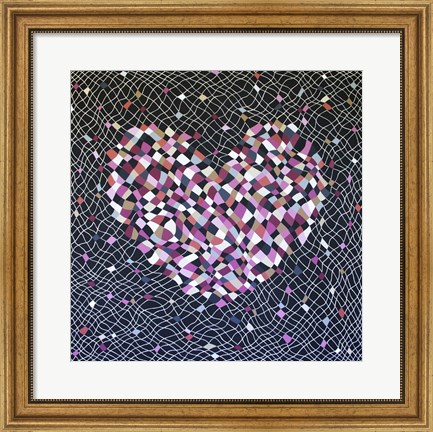 Framed Pink Heart Print