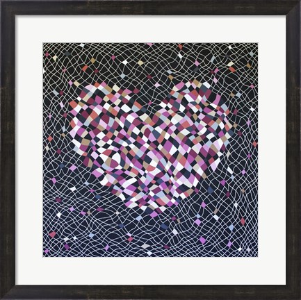 Framed Pink Heart Print