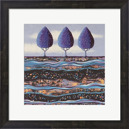 Framed Purple Three Print
