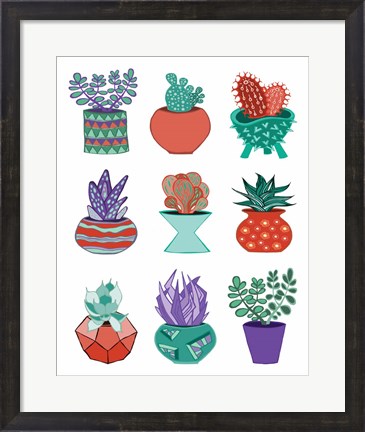 Framed Succulents Print