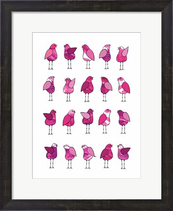 Framed Pink Bird Print