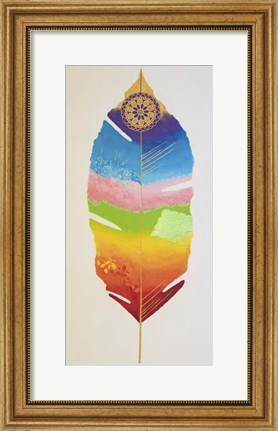 Framed Feather Chakra Print
