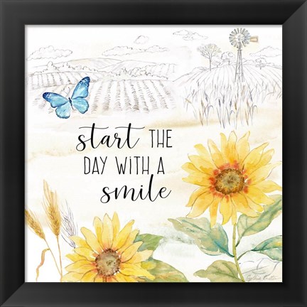 Framed Good Morning Sunshine IX-Smile Print