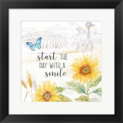 Framed Good Morning Sunshine IX-Smile Print