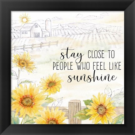 Framed Good Morning Sunshine X-Stay Close Print