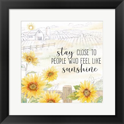 Framed Good Morning Sunshine X-Stay Close Print