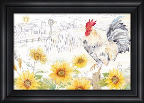Framed Good Morning Sunshine landscape Print