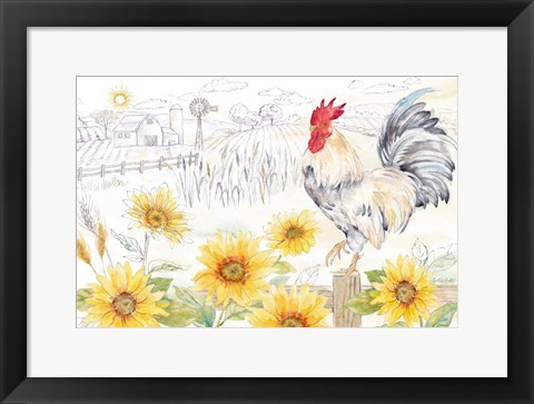 Framed Good Morning Sunshine landscape Print