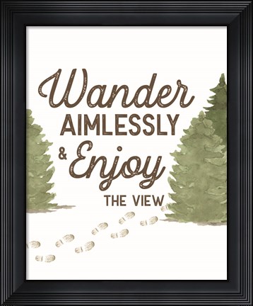 Framed Lost in Woods portrait IV-Wander Print