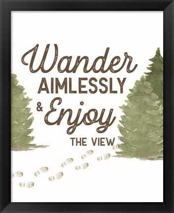 Framed Lost in Woods portrait IV-Wander Print