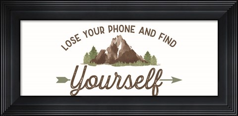 Framed Lost in Woods panel I-Find Yourself Print