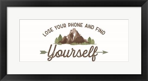 Framed Lost in Woods panel I-Find Yourself Print