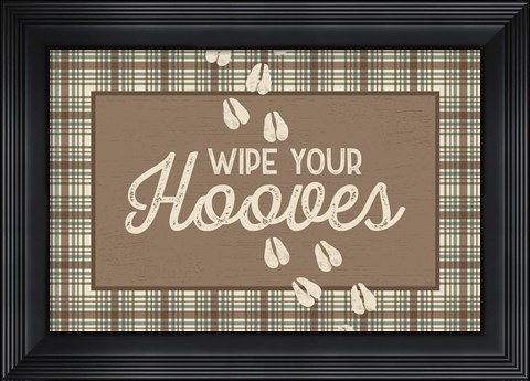 Framed Lost in Woods landscape I-Wipe your Hooves Print