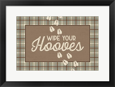 Framed Lost in Woods landscape I-Wipe your Hooves Print