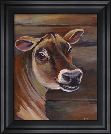 Framed Barn Cow Print