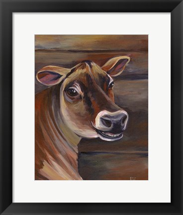 Framed Barn Cow Print