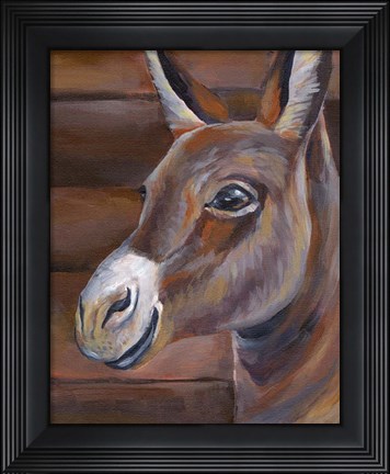 Framed Barn Donkey Print