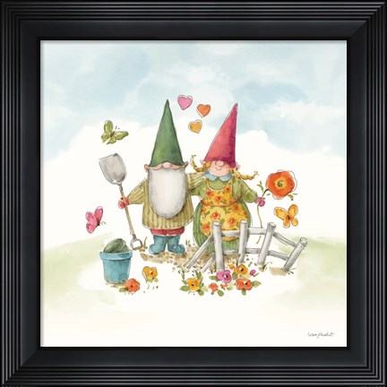 Framed Everyday Gnomes II-Garden Print