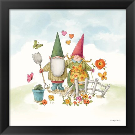 Framed Everyday Gnomes II-Garden Print