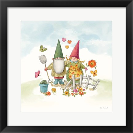 Framed Everyday Gnomes II-Garden Print