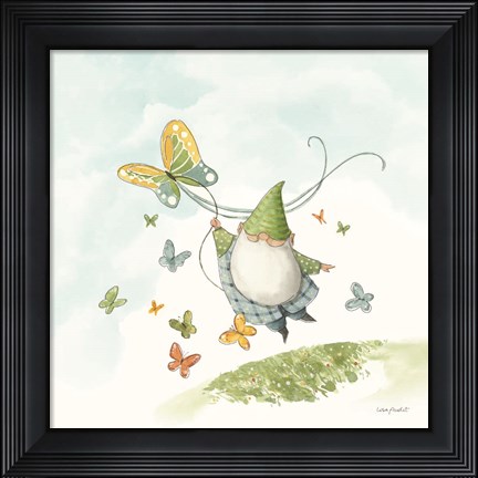 Framed Everyday Gnomes III-Butterfly Print