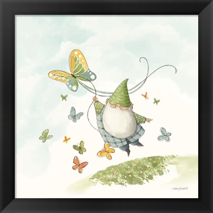 Framed Everyday Gnomes III-Butterfly Print