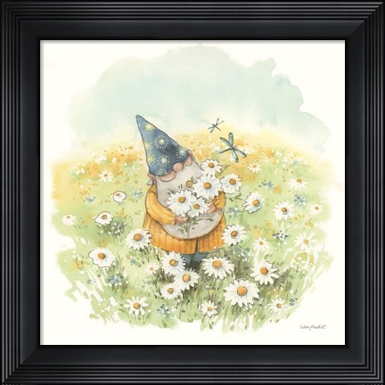 Framed Everyday Gnomes V-Daisy Print