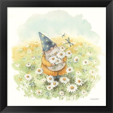 Framed Everyday Gnomes V-Daisy Print