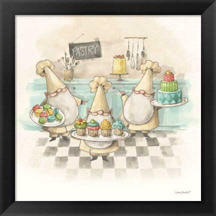 Framed Everyday Gnomes VI-Pastry Print